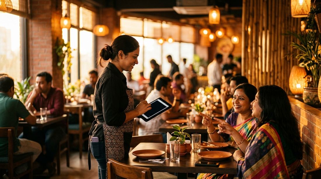 Restaurant POS with QR table ordering and kitchen KOT